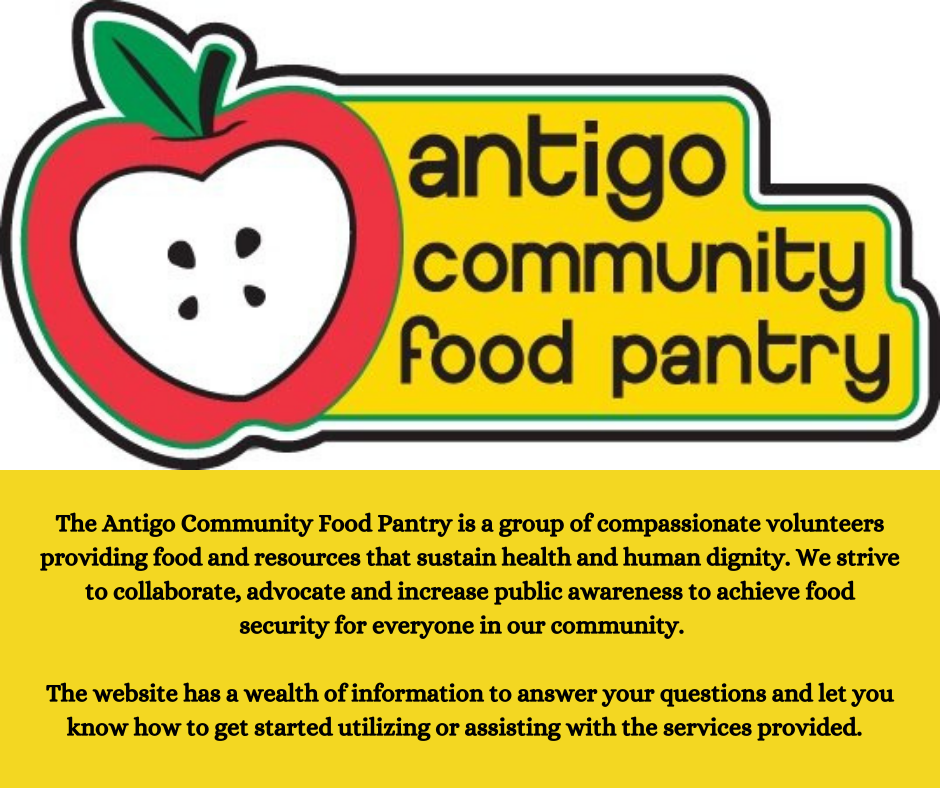 Antigo Community Food Pantry Logo and mission