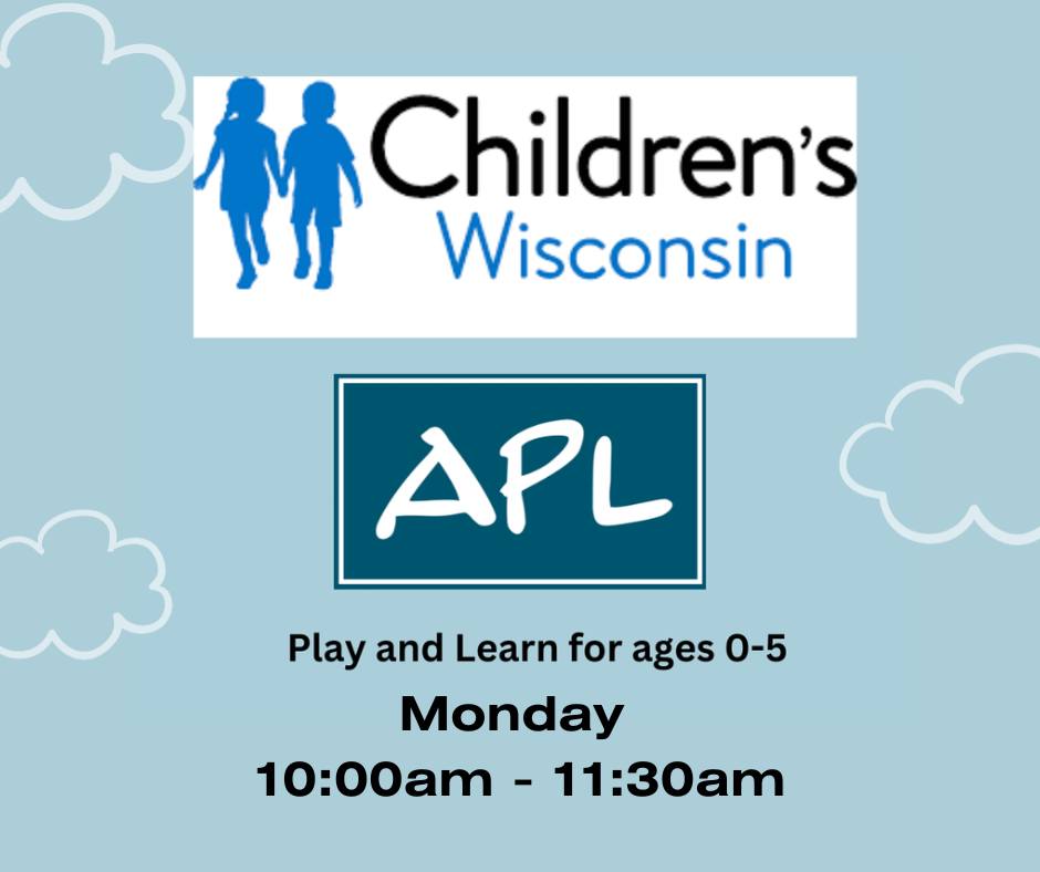Play and Learn meets Mondays from 10 - 11:30 am.