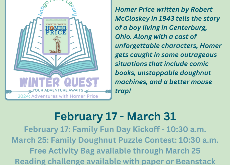 2024 Winter Quest: Adventures with Homer Price