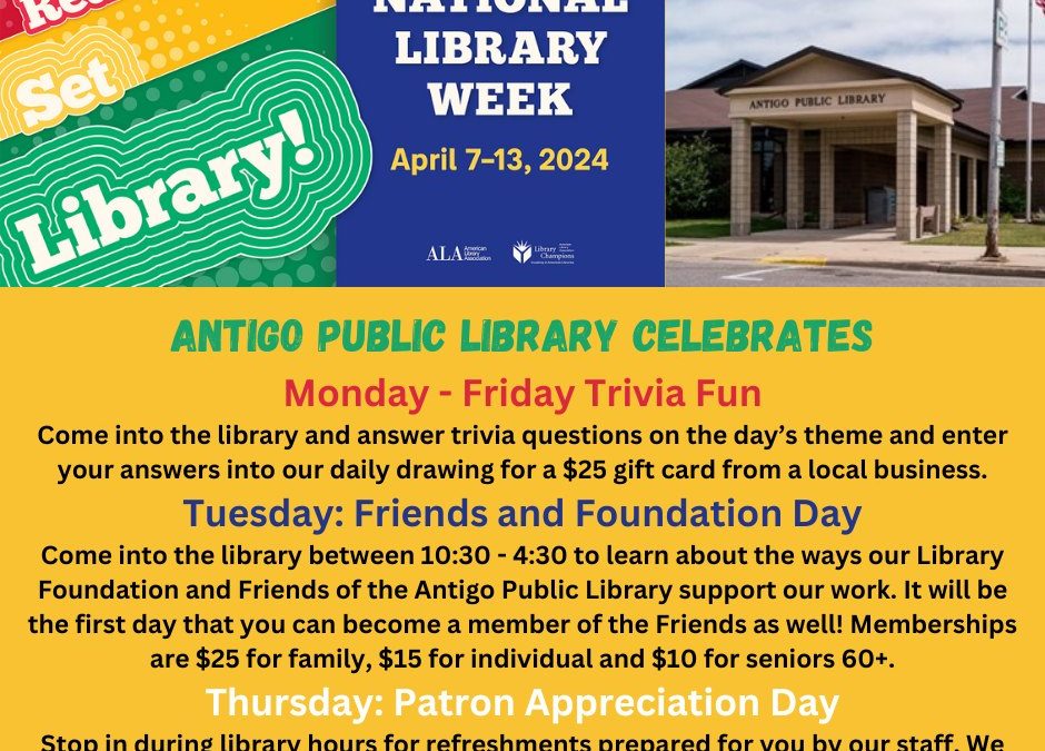 Antigo Public Library Celebrates National Library Week April 8-12