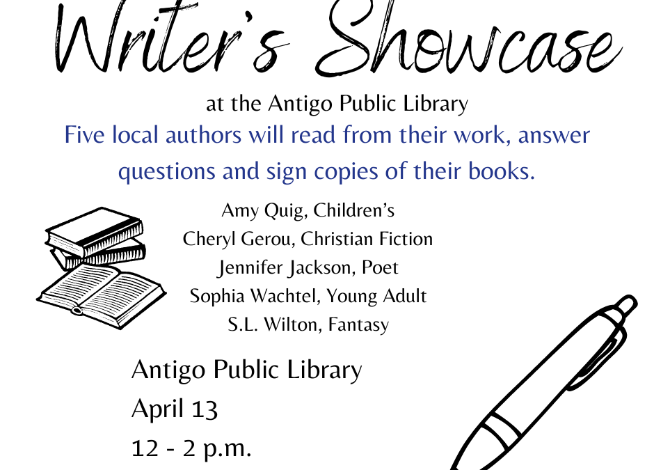 Writer’s Showcase April 13 from noon – 2 p.m.
