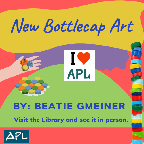 New Bottle Cap Art in the Library