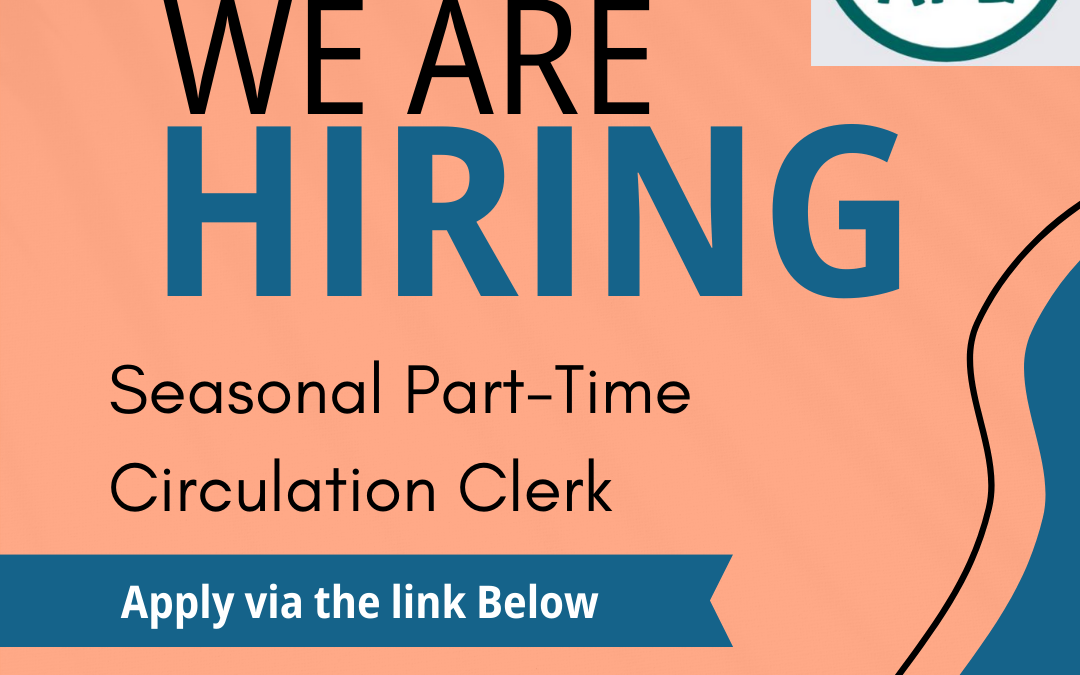 The Antigo Public Library is Hiring a Seasonal Part-Time Circulation Clerk