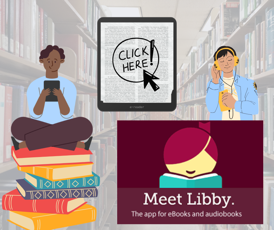 Link to information on the application, Libby. Accessing e-books and audiobooks via the app using your library card.